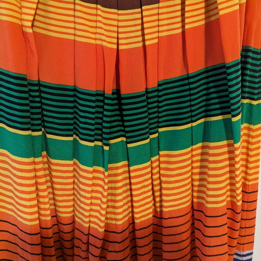 Anthropologie Plenty by Tracy Reese "Striped Stripes" Sleeveless Silk Dress - Picture 9 of 12